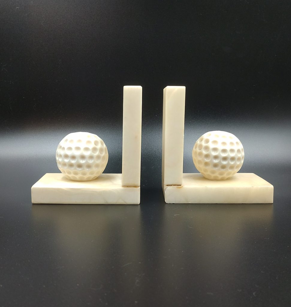 Podpórki pod książki alabaster kamień naturalny retro design vintage