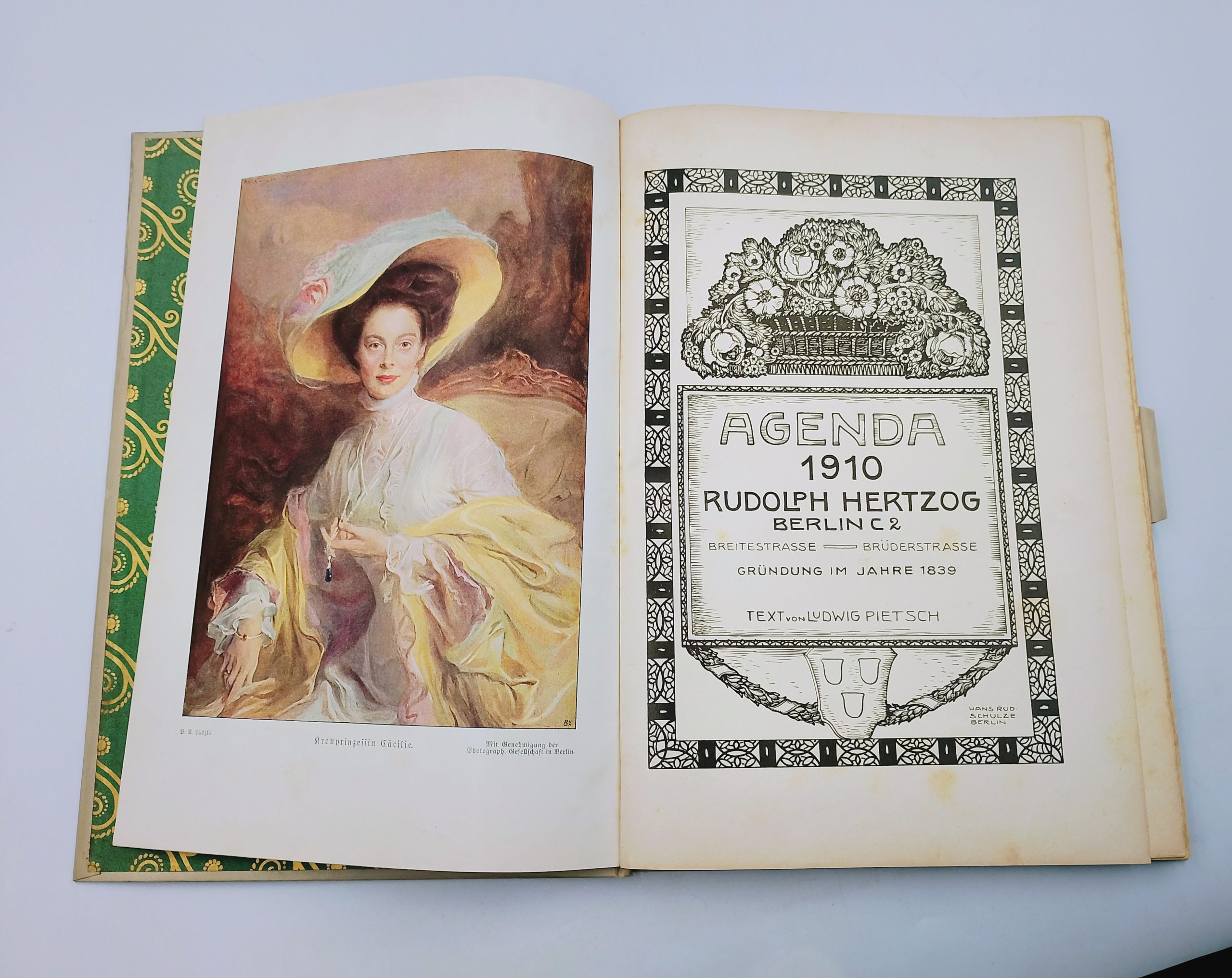 Rocznik Rudolph Hertzog Agenda 1910 Berlin - obrazek 2