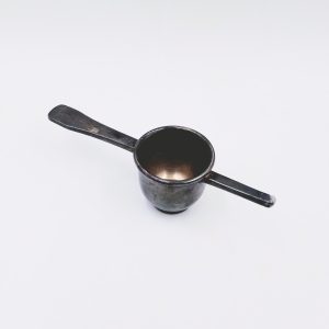 Miarka barmańska przedwojenna antyk Gebruder Hepp posrebrzana 20 ml plater