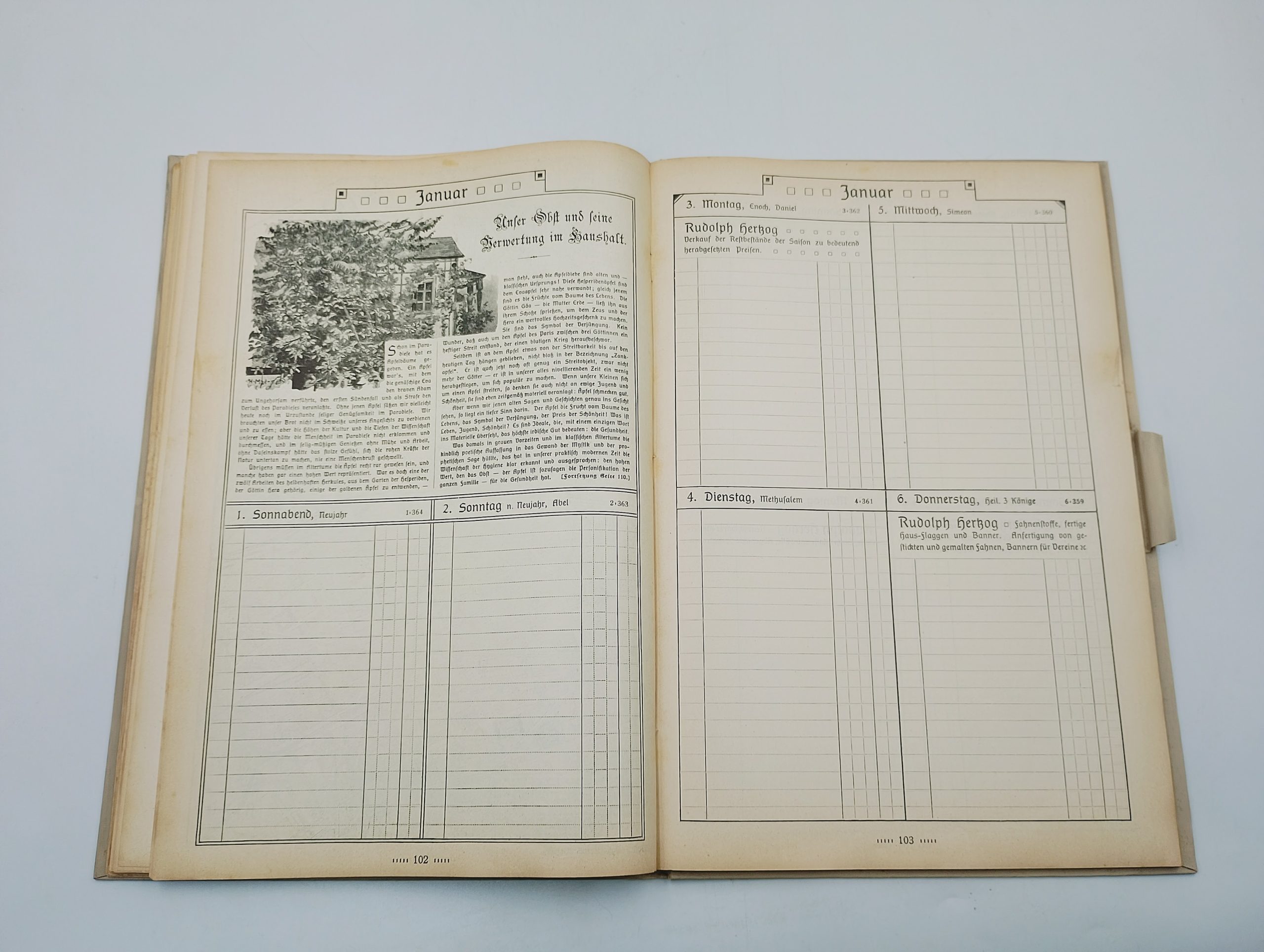 Rocznik Rudolph Hertzog Agenda 1910 Berlin - obrazek 7